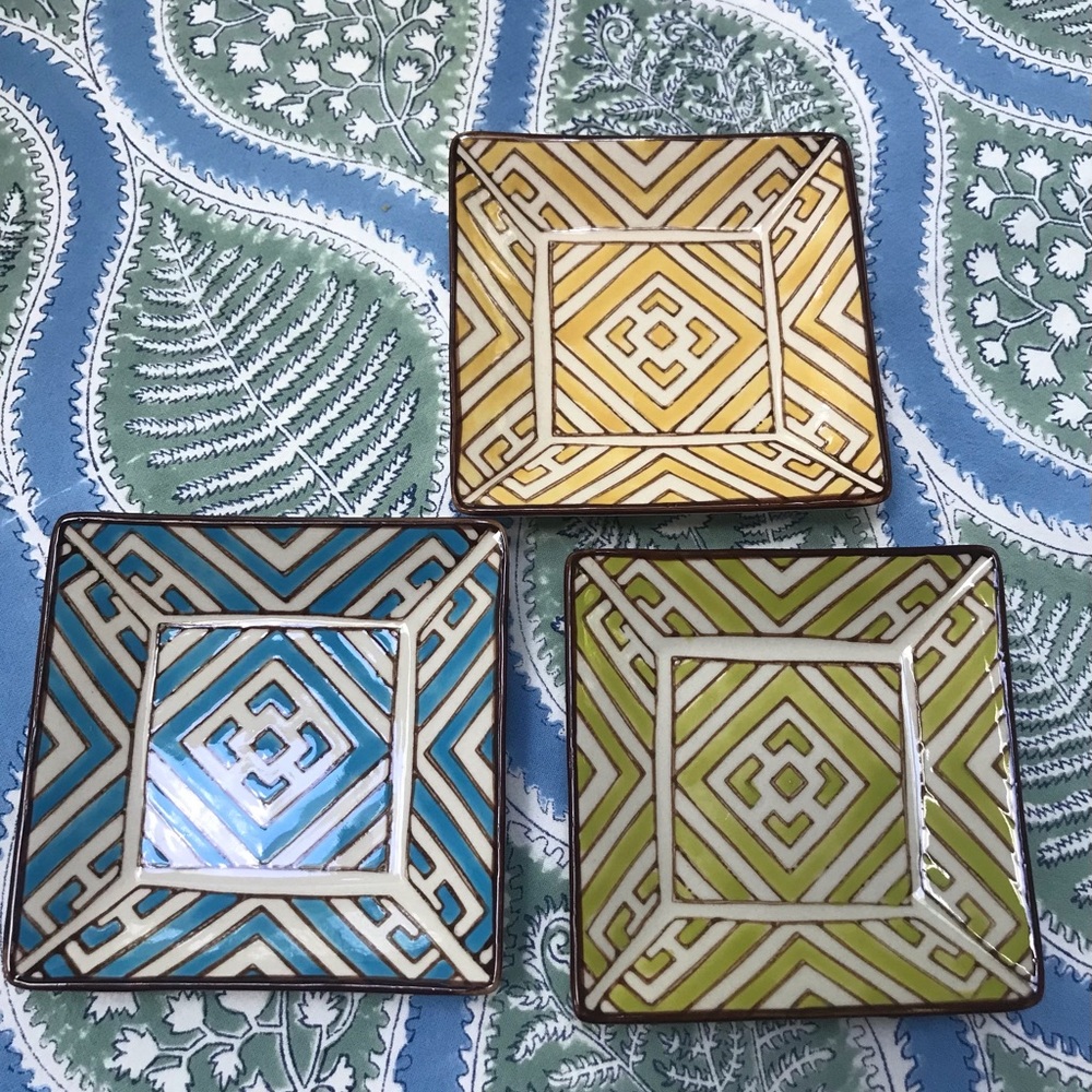 Tile Patterned Appetizer Plates